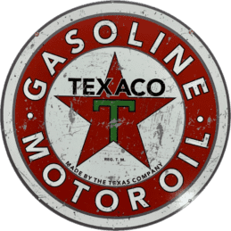 Taxaco Gasoline Motor Oil Metal Bar Sign Round Single Sided 560mm