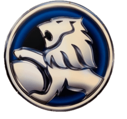 LARGE HOLDEN Lion Blue Metal Bar Sign Round Single Sided 560mm