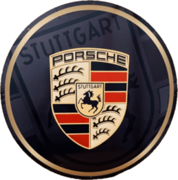 LARGE Porsche Metal Bar Sign Round Single Sided 560mm