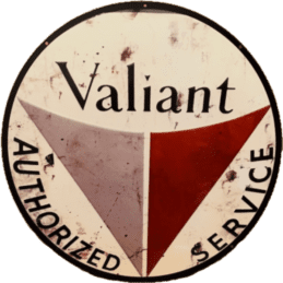 LARGE Valiant Metal Bar Sign Round Single Sided 560mm