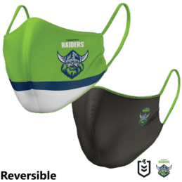 Canberra Raiders NRL Large Adult Reversible Washable Face Mask