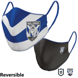 Canterbury Bulldogs NRL Large Adult Reversible Washable Face Mask