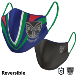 New Zealand NZ Warriors NRL Large Adult Reversible Washable Face Mask