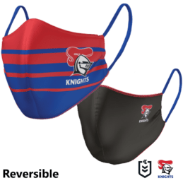 Newcastle Knights NRL Large Adult Reversible Washable Face Mask