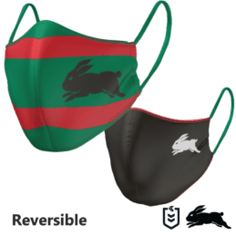 South Sydney Rabbitohs NRL Kids Child Size Reversible Washable Face Mask