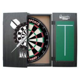 TX290 Dart Board Set Imperial Darts Black Dart Cabinet + Darts