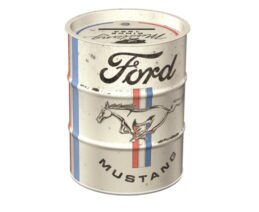 Ford Mustang Service German Made Tin Round Money Box
