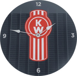 Kenworth KW Semi Trailer Metal Wall Clock Sign