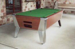 NPC Stainless Coin Operated Commercial Pub Pool Table 7ft
