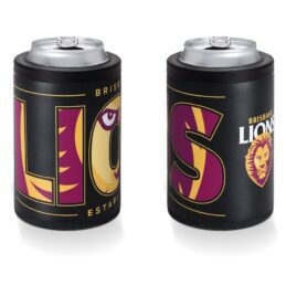 Brisbane Lions AFL Insulated Stainless Steel Can Cooler with Twist Top Lid