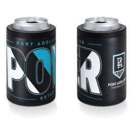 Adelaide Port Power AFL Insulated Stainless Steel Can Cooler with Twist Top Lid