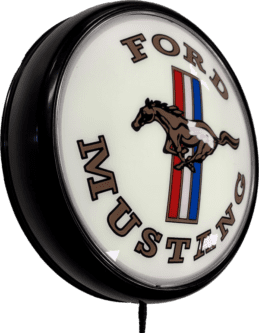 Ford Mustang Pony Badge Bar Lighting Wall Sign Light Button Black