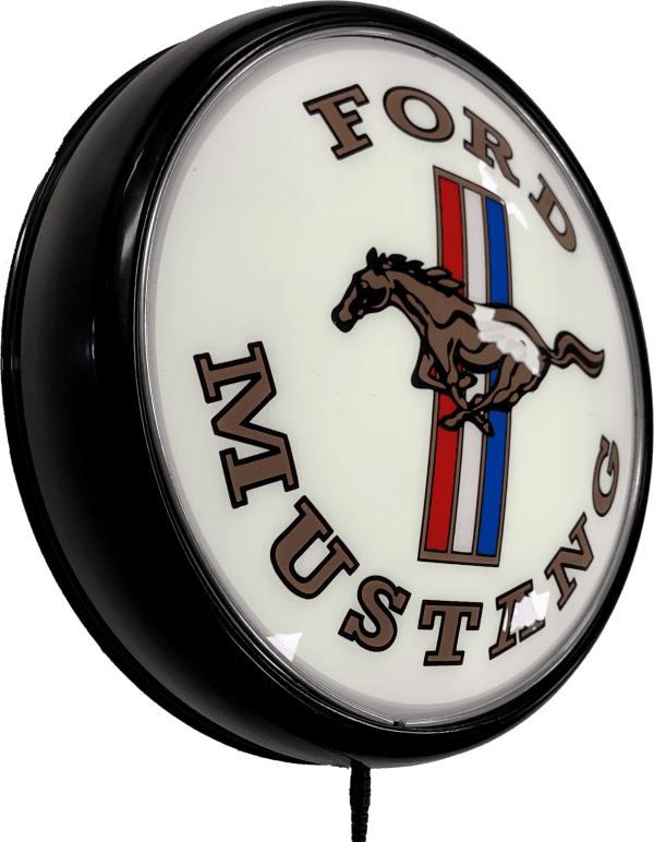 Ford Mustang Pony Badge Bar Lighting Wall Sign Light Button Black 1 Ford Mustang Pony Badge Bar Lighting Wall Sign Light Button Black