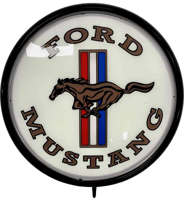 Ford Mustang Pony Badge Bar Lighting Wall Sign Light Button Black 2 Ford Mustang Pony Badge Bar Lighting Wall Sign Light Button Black - Image 2
