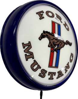 Ford Mustang Pony Badge Bar Lighting Wall Sign Light Button Dark Blue