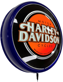 Harley Davidson Motor Cycles LED Bar Lighting Wall Sign Light Button Blue