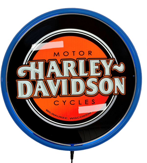 Harley Davidson Motor Cycles LED Bar Lighting Wall Sign Light Button Light Blue 2 Harley Davidson Motor Cycles LED Bar Lighting Wall Sign Light Button Light Blue - Image 2