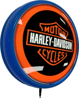 Harley Davidson Shield LED Bar Lighting Wall Sign Light Button Light Blue
