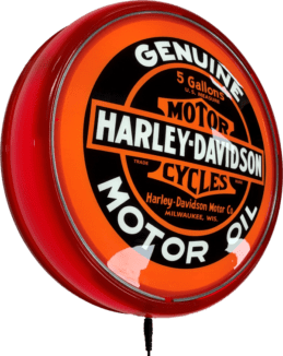Harley Davidson Motor Oil LED Bar Lighting Wall Sign Light Button Red
