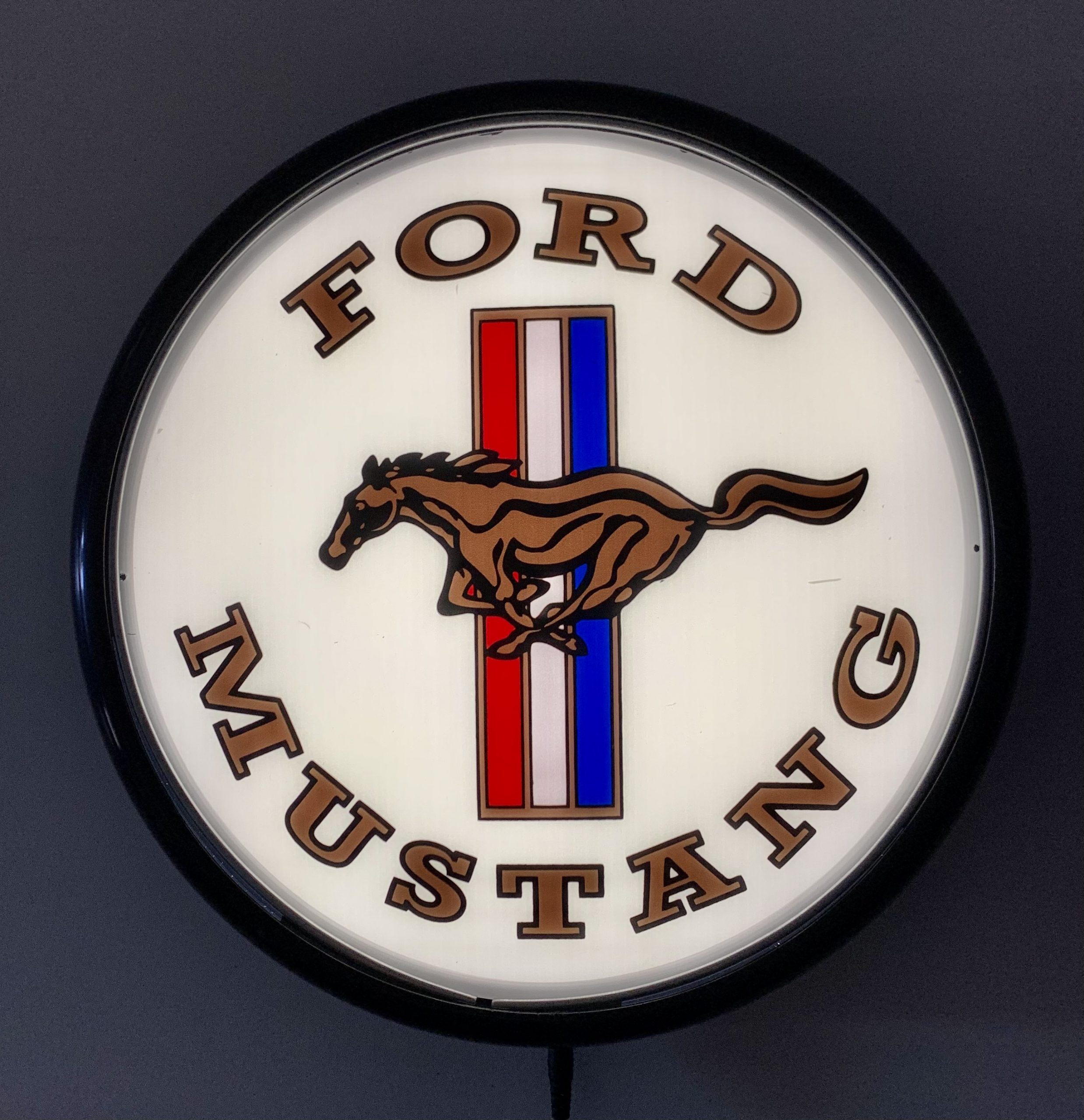 Ford Mustang Pony Badge Bar Lighting Wall Sign Light Button Black 4 Ford Mustang Pony Badge Bar Lighting Wall Sign Light Button Black - Image 4