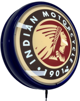 Indian Motorcycle 1901 LED Bar Lighting Wall Sign Light Button BLUE