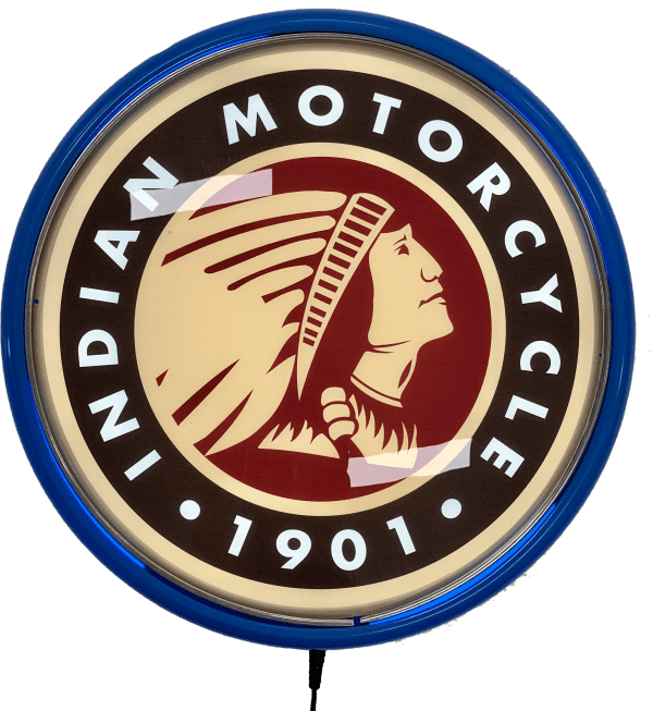 Indian Motorcycle 1901 LED Bar Lighting Wall Sign Light Button LIGHT BLUE 2 Indian Motorcycle 1901 LED Bar Lighting Wall Sign Light Button LIGHT BLUE - Image 2