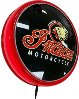 Indian Motorcycle LED Bar Lighting Wall Sign Light Button RED
