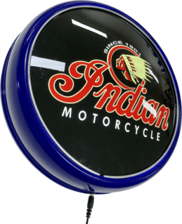Indian Motorcycle LED Bar Lighting Wall Sign Light Button Blue