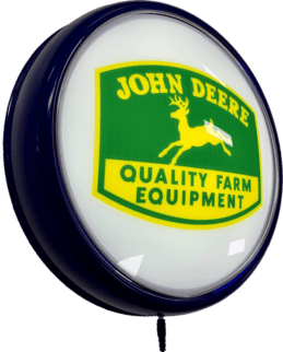 John Deere Tractor Mower Bar Lighting Wall Sign Light Button Blue