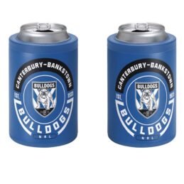 Canterbury Bulldogs NRL Insulated Stainless Steel Can Cooler with Twist Top Lid