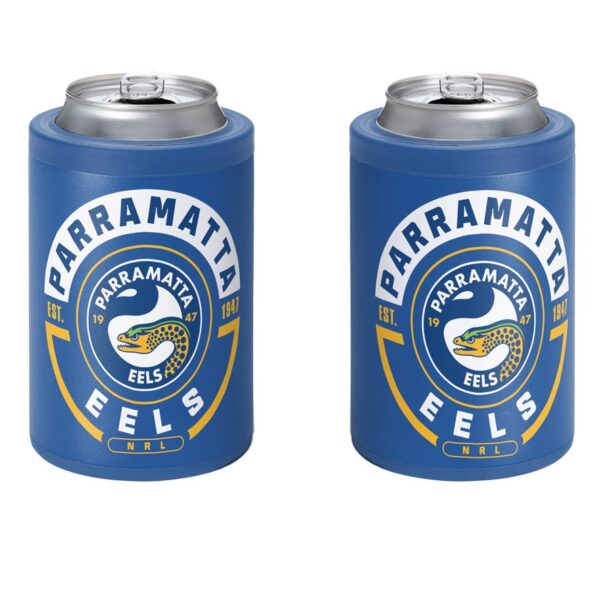 Parramatta Eels NRL Insulated Stainless Steel Can Cooler with Twist Top Lid