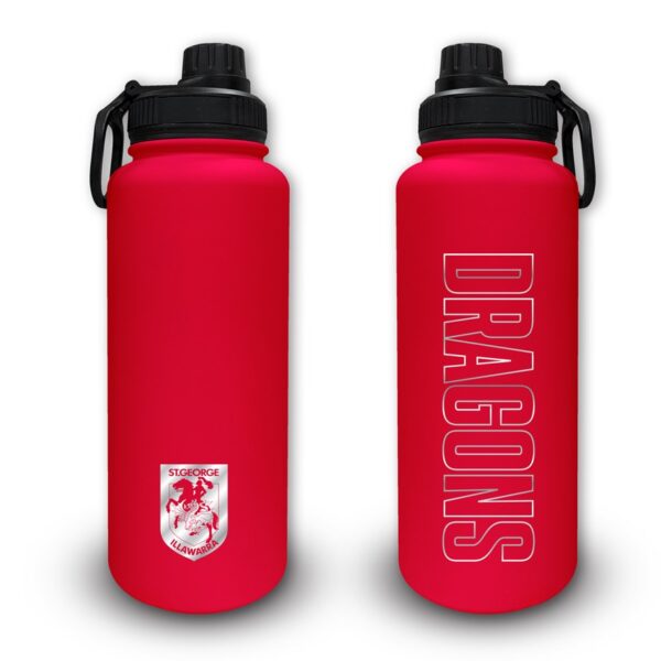 St George Illawarra Dragons NRL Stainless Steel Double Walled Water Drink Bottle