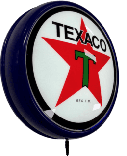 TEXACO Motor Oil LED Bar Lighting Wall Sign Light Button Blue