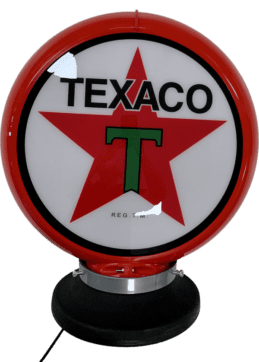 TEXACO Fuel Petrol Gas Bowser Bar Lighting Garage Light Sign Illuminated Globe on Base