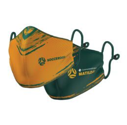 Socceroos and Matildas Large Adult Reversible Washable Face Mask