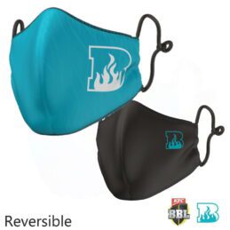 Brisbane Heat BBL Large Adult Reversible Washable Face Mask