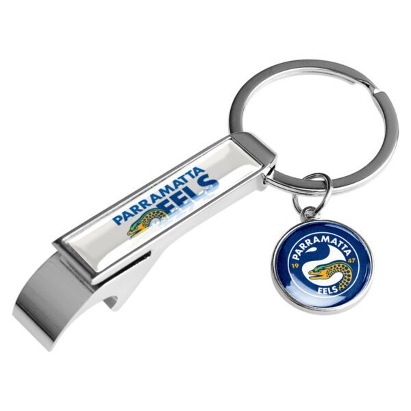 Parramatta Eels NRL Metal Keyring Bottle opener with Pendant