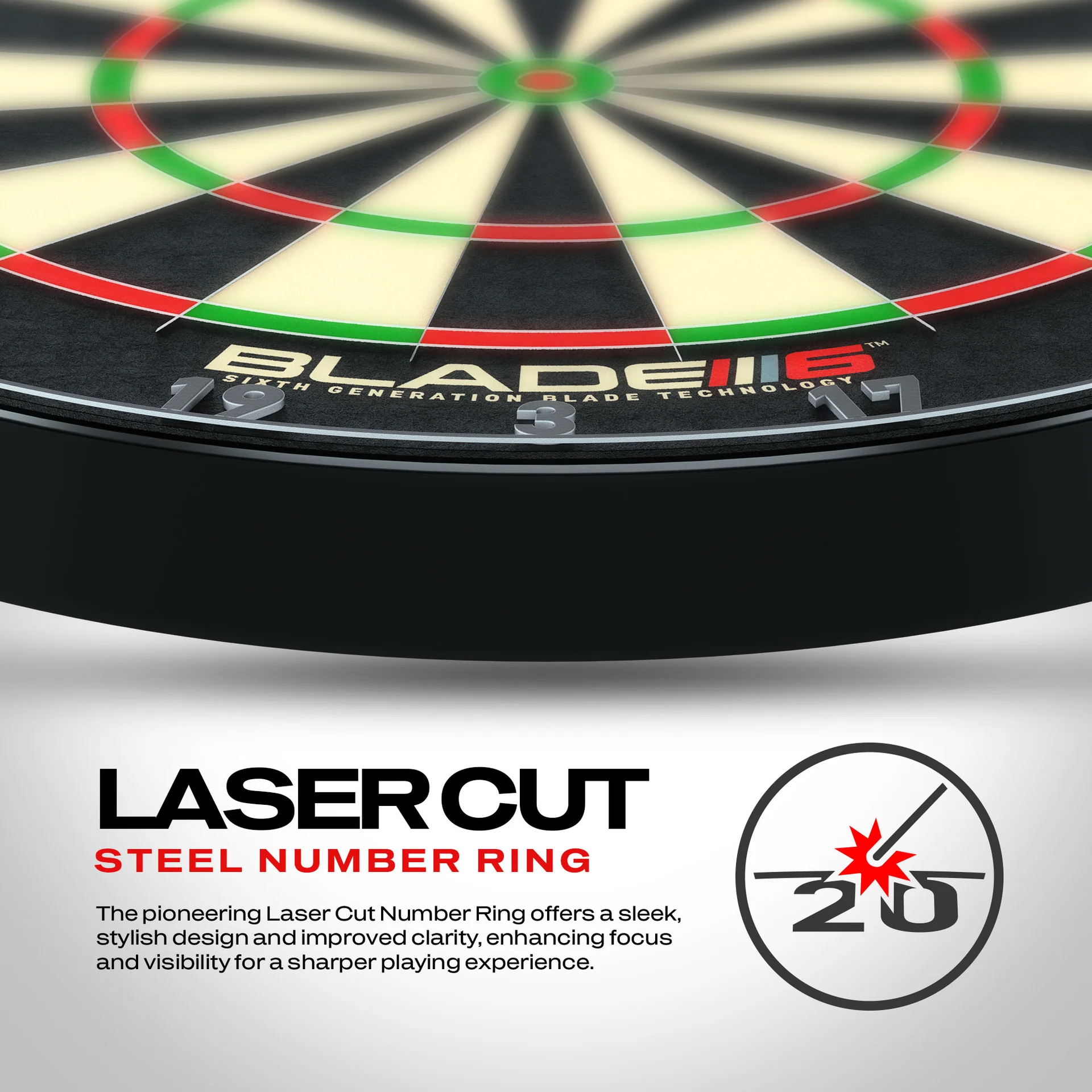 Professional Level Winmau Blade 6 TRIPLE CORE Dartboard THE BEST 12 Professional Level Winmau Blade 6 TRIPLE CORE Dartboard THE BEST - Image 12