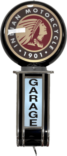 Massive Indian Motorcycle 1901 GARAGE Wall Sign Led Bar Lighting Light