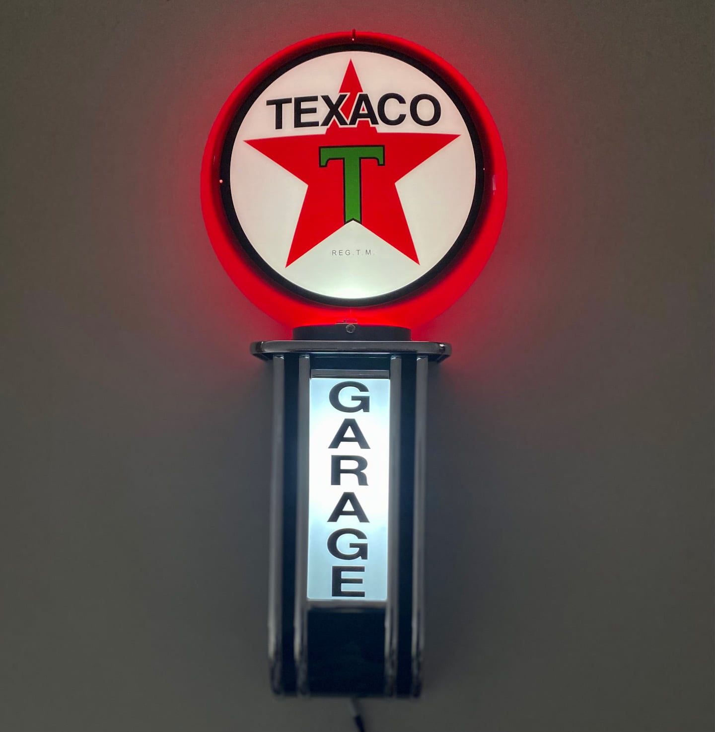 Massive TEXACO Fuel Oil GARAGE Wall Sign Led Bar Lighting Light RED 3 Massive TEXACO Fuel Oil GARAGE Wall Sign Led Bar Lighting Light RED - Image 3