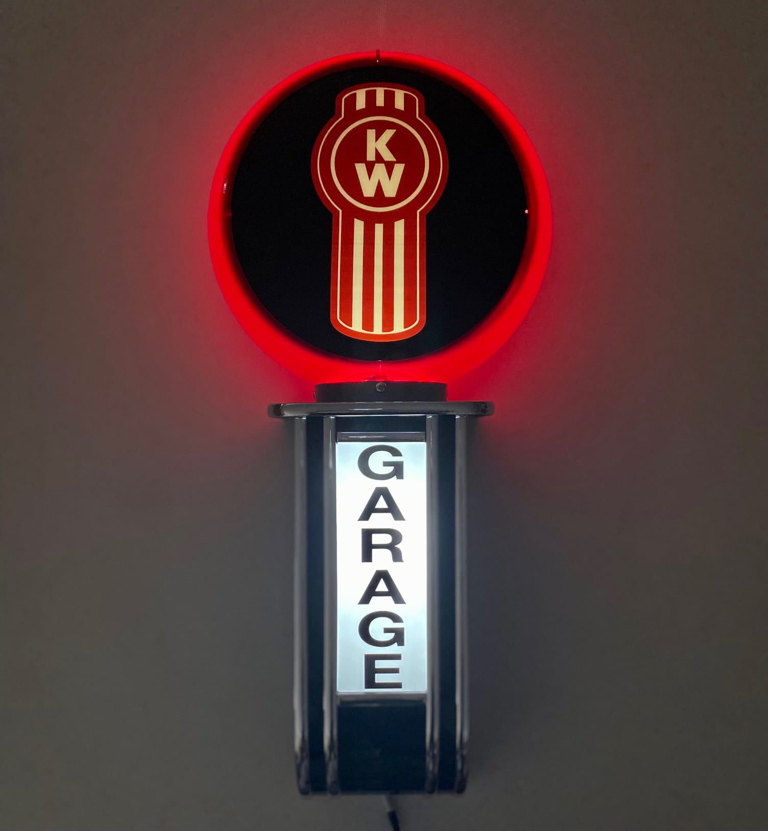 Massive Kenworth Truck Semi Trailer GARAGE Wall Sign Led Bar Lighting Light RED 4 Massive Kenworth Truck Semi Trailer GARAGE Wall Sign Led Bar Lighting Light RED - Image 4