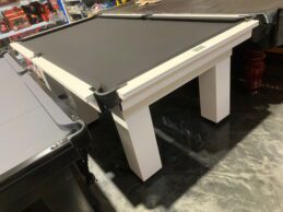 NPC Pool Table 8ft Classic White & Black Chrome with Black felt