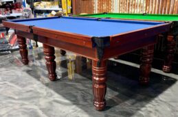 Cedar Colour Pool Snooker Billiard Table 8ft Slate with Blue felt