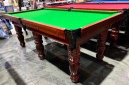 Cedar Colour Pool Snooker Billiard Table 7ft Slate with Green felt