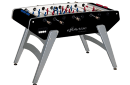 GARLANDO G5000 Evolution Black Silver Soccer Foosball Table Man Cave Bar Game