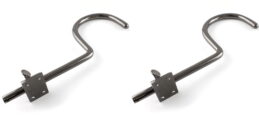 QUALITY Pool Snooker Billiard Cue Rack Black Chrome Adjustable Hooks Hangers (set of 2)