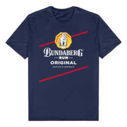 Bundaberg Rum Bundy Bear Label Navy Logo Tee T-Shirt