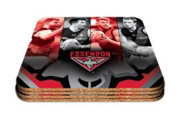 Essendon Bombers AFL Player Quality Cork Coasters Set of 4