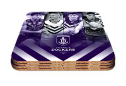 Fremantle Dockers Freo AFL Player Quality Cork Coasters Set of 4