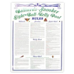 Formula Sports Pool Snooker Billiard Pool Table RULE POSTER